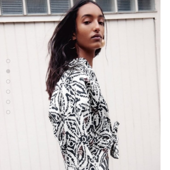 Zara Printed Embroidered Shirt - Picture 6 of 11